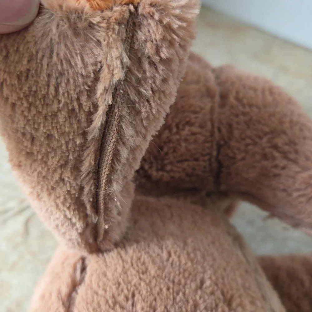 Pier 1 Brown and Orange Stuffed Elephant